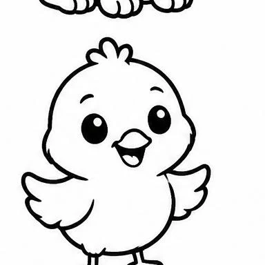 Cheeky Chick coloring sheet