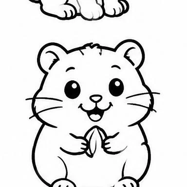 Hungry Hamster coloring sheet