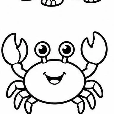Sideways Crab coloring sheet