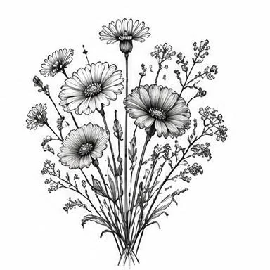 Meadow Keepsake, botanical realism tattoo inspiration
