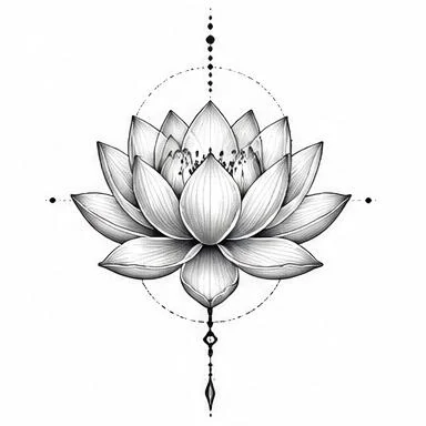 Sacred Lotus, botanical realism tattoo inspiration