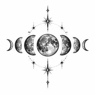 Lunar Rhythm, ornamental tattoo inspiration