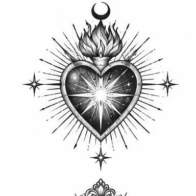 Radiant Heart, ornamental tattoo inspiration