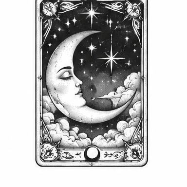 Moon Oracle, mystical fine line tattoo inspiration