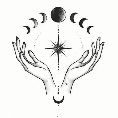 Watched Phases, fine line tattoo inspiration