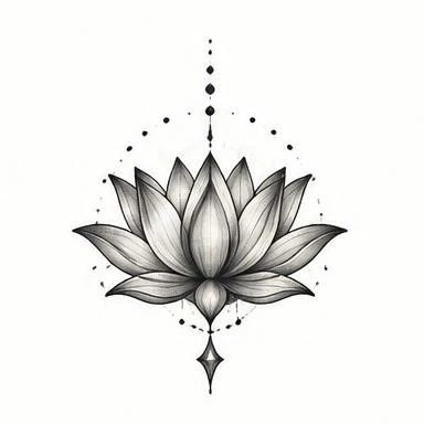 Sacred Lotus, dotwork tattoo inspiration