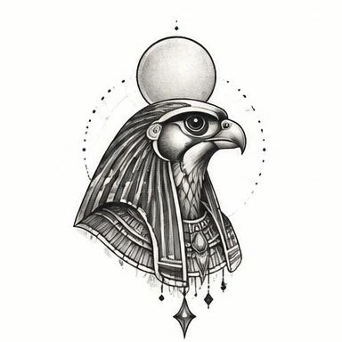 Horus Falcon, ornamental tattoo inspiration