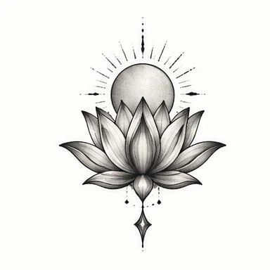 Lotus Rising, dotwork tattoo inspiration