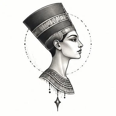 Nefertiti, ornamental tattoo inspiration