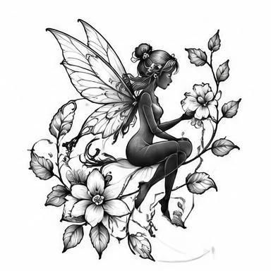 Rose Fairy, ornamental tattoo inspiration