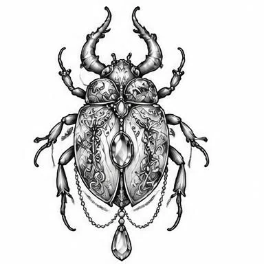 Jeweled Beetle, ornamental tattoo inspiration