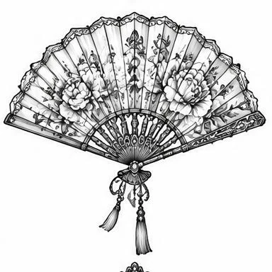 Secret Garden Fan, ornamental tattoo inspiration