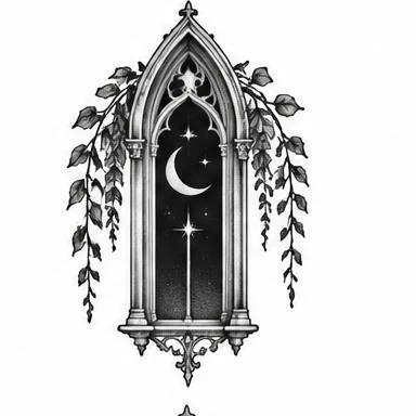 Midnight Arch, dotwork tattoo inspiration