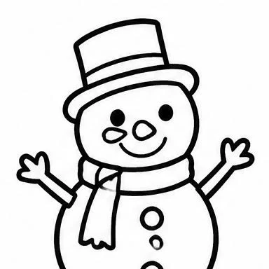 Jolly Snowman coloring sheet