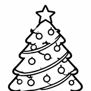 Christmas Tree coloring sheet