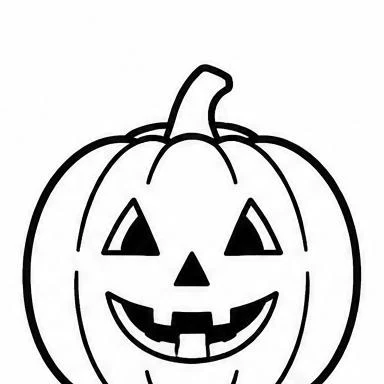 Smiling Pumpkin coloring sheet