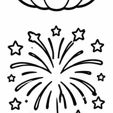 Firework Night coloring sheet