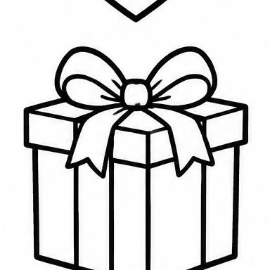 Present with Bow coloring sheet