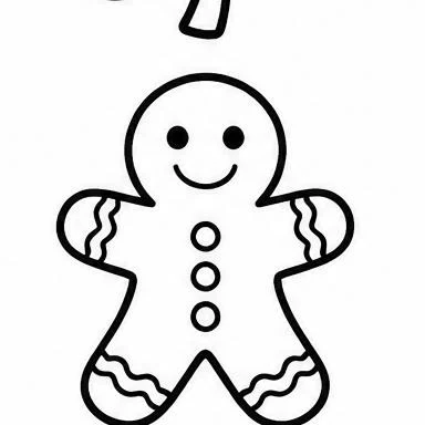 Gingerbread Friend coloring sheet
