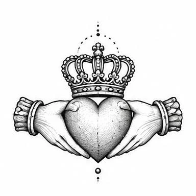 Claddagh, dotwork tattoo inspiration