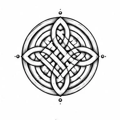 Shield Knot, dotwork tattoo inspiration