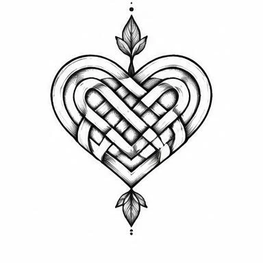 Knot Heart, dotwork tattoo inspiration