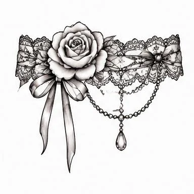 Rose Garter, ornamental garter tattoo inspiration