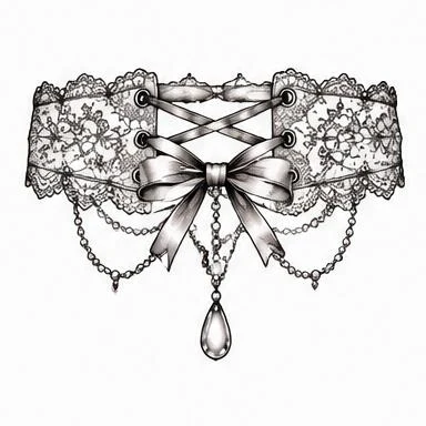 Chained Lace, ornamental garter tattoo inspiration