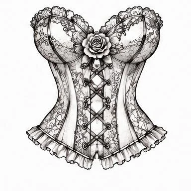 Sweetheart Corset, ornamental garter tattoo inspiration