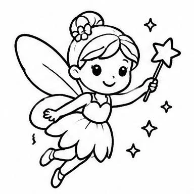Star Fairy coloring sheet