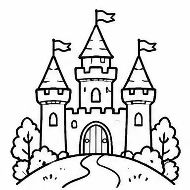 Little Castle coloring sheet