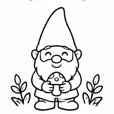 Garden Gnome coloring sheet
