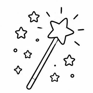 Magic Wand coloring sheet