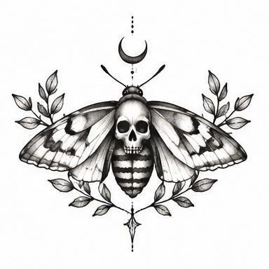 Death's-Head Garden, dotwork tattoo inspiration