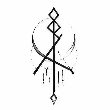 Rune Spear, norse blackwork tattoo inspiration