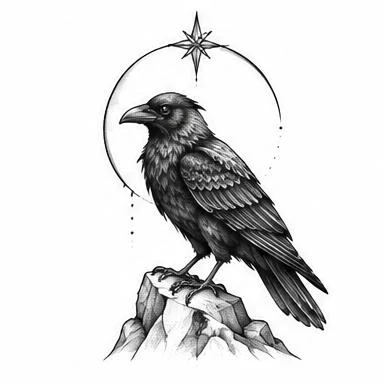 Raven's Watch, norse blackwork tattoo inspiration