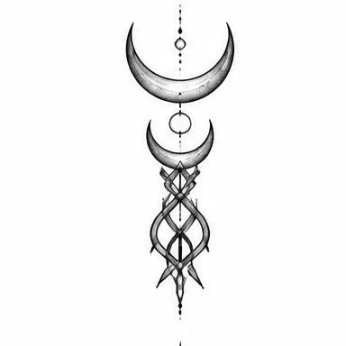 Moon Knots, fine line tattoo inspiration