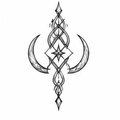 Knot Crescents, norse blackwork tattoo inspiration