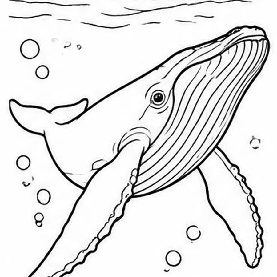 Humpback Whale coloring sheet