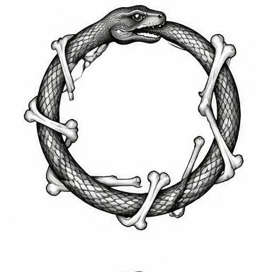 Bone Circle, fine line tattoo inspiration