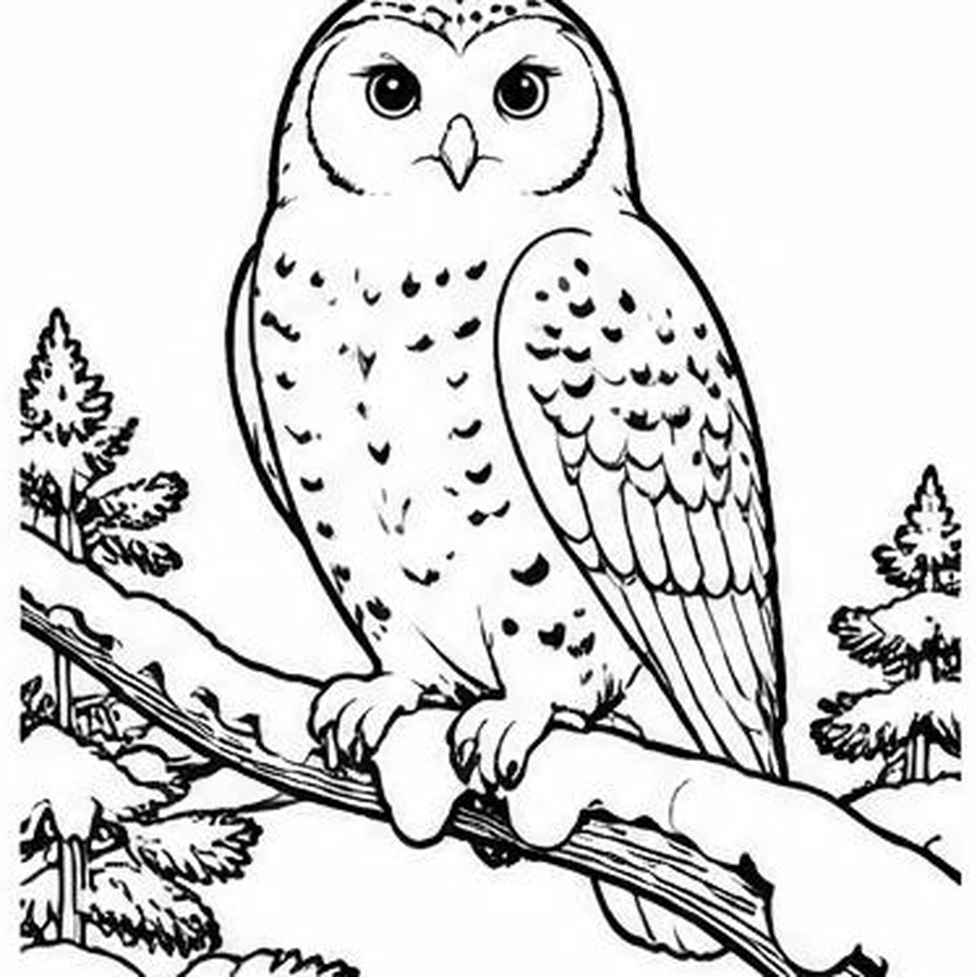 Snowy Owl coloring sheet