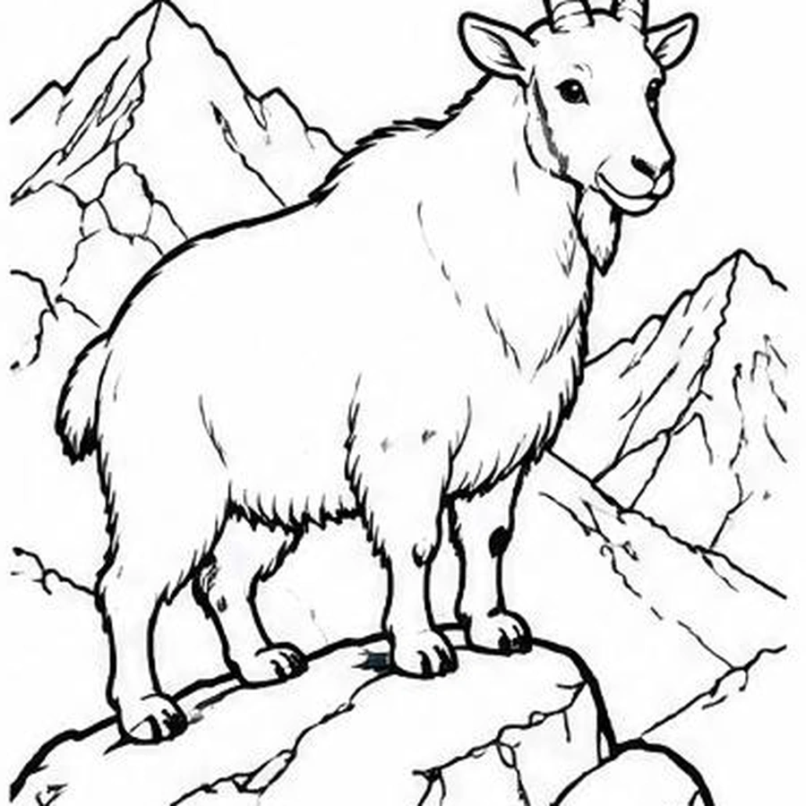 Rocky Mountain Goat coloring sheet
