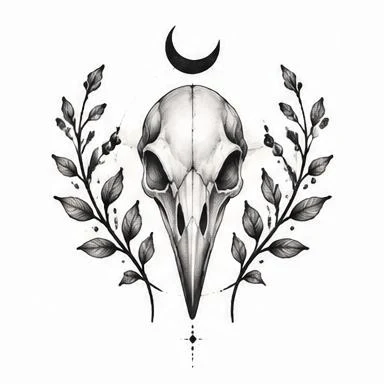 Framed Crow, dotwork tattoo inspiration