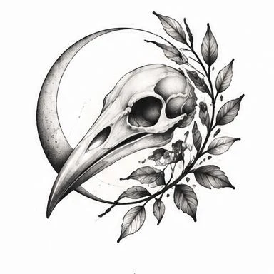 Ringed Raven, ornamental tattoo inspiration