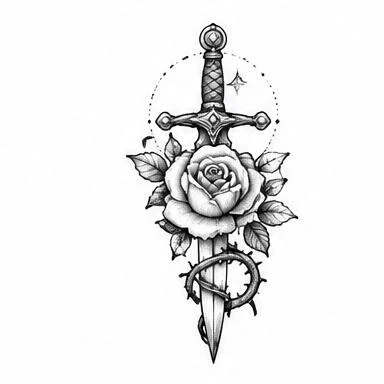 Guardian Blade, fine line tattoo inspiration