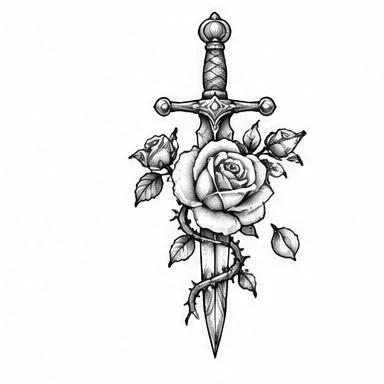 Falling Petal, traditional fine line tattoo inspiration