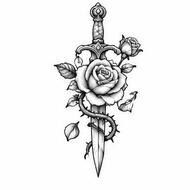 Bloom & Steel, blackwork tattoo inspiration