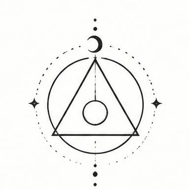 Circle & Triangle, sigil blackwork tattoo inspiration