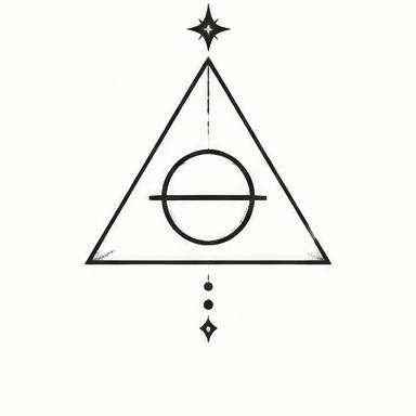 Earth Triangle, sigil blackwork tattoo inspiration