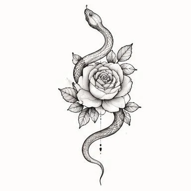 Rose Sinew, dotwork serpent tattoo inspiration